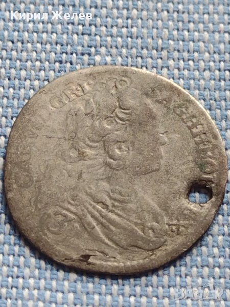 Сребърна монета 3 кройцера 1730г. Карл шести Прага Бохемия 18702, снимка 1
