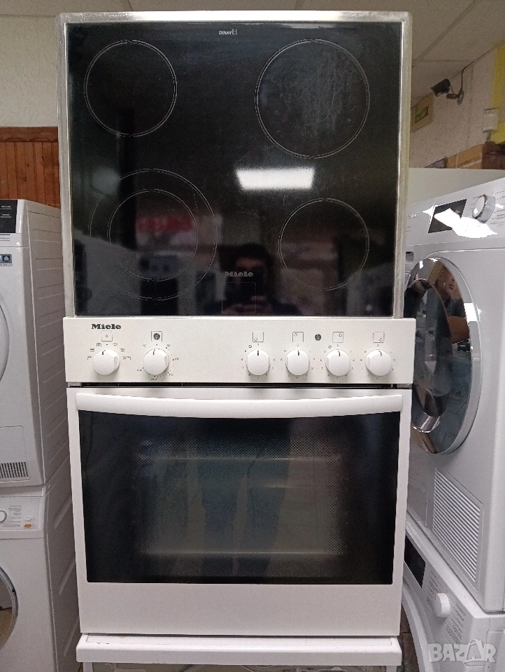 Уникална бяла печка за вграждане Миеле Miele Made in Germany с две години гаранция!, снимка 1