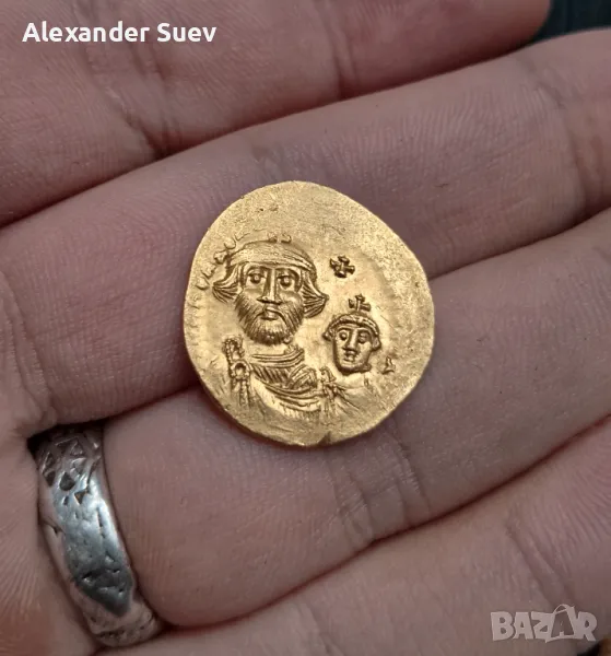 Златен солид на Ираклий , снимка 1