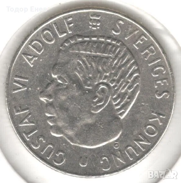 Sweden-1 Krona-1973 U-KM# 826a-Gustaf VI Adolf, снимка 1