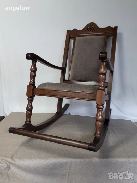 Люлеещ се стол от масив, снимка 1