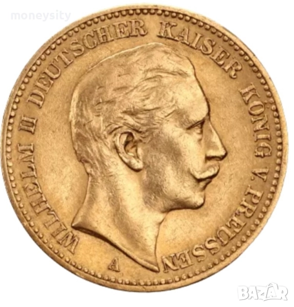 Златна монета 20 Германия Вилхем II, снимка 1