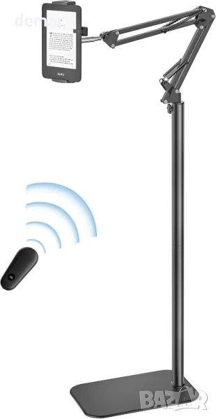 VOLTIFYMAX Стойка за таблет с обръщач на страници Kindle, устройства 4.7''-13'' (черна), снимка 1