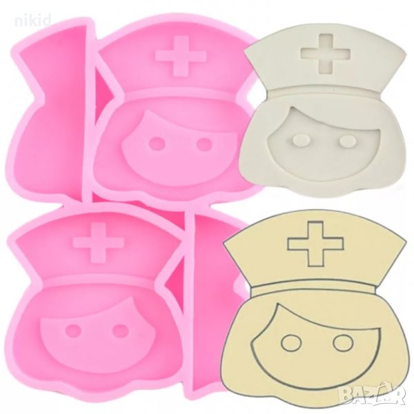 Лекар медицинска сестра лекарски силиконов молд форма фондан шоколад гипс смола декор, снимка 1