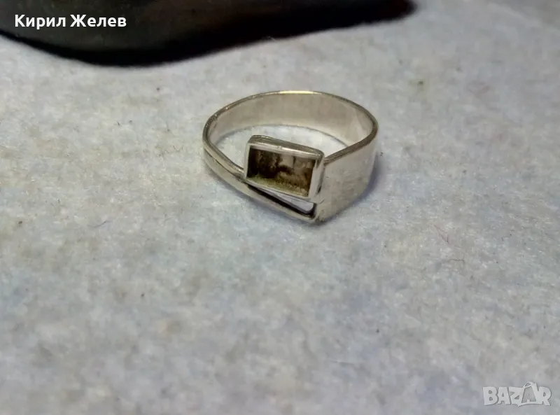 СТАР СТИЛЕН СРЕБЪРЕН ПРЪСТЕН СРЕБРО 925 с ГНЕЗДО За ВГРАЖДАНЕ на СКЪПОЦЕНЕН КАМЪК 49422, снимка 1