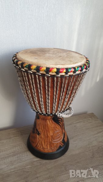 Тарамбука/Джембе от масивно дърво и естествена кожа, снимка 1