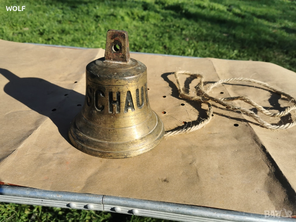 Schauenburg Немска 1,940кг Бронзова корабна камбана, снимка 1