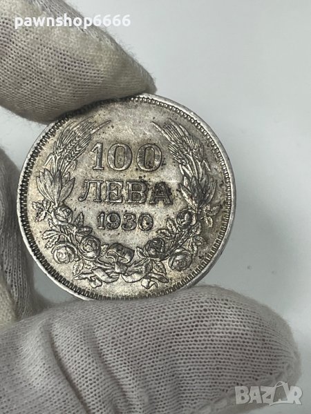 Сребърна монета царство България 100 лева 1930, снимка 1