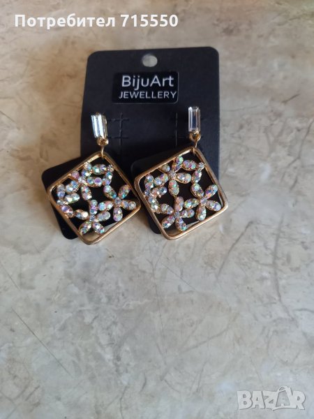 Обеци с камъни , снимка 1