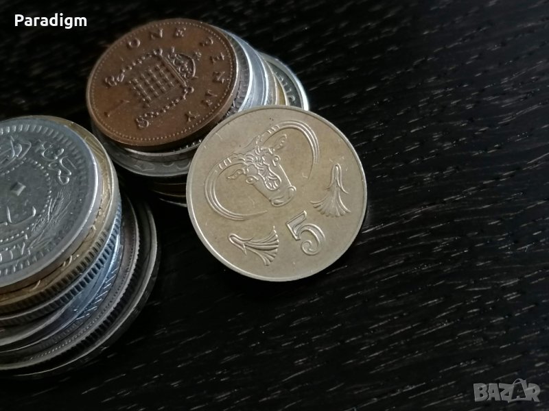 Mонета - Кипър - 5 цента | 2001г., снимка 1