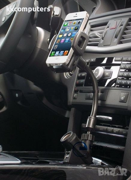 Стойка за автомобил 12V двойно USB / F22 / Баркод : 570259, снимка 1
