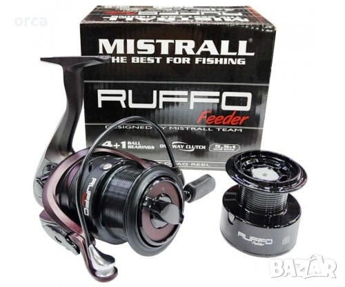 Фидер макара Mistrall Ruffo Feeder 5000 с аванс 8 кг фидер риболов, снимка 1