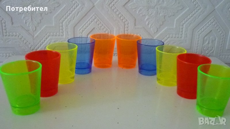 Цветни чашки-10 броя , снимка 1