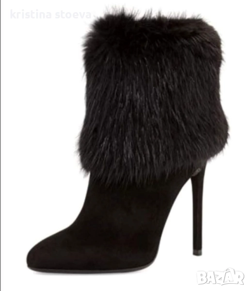 Fabiano боти естествена кожа естествен пух , снимка 1