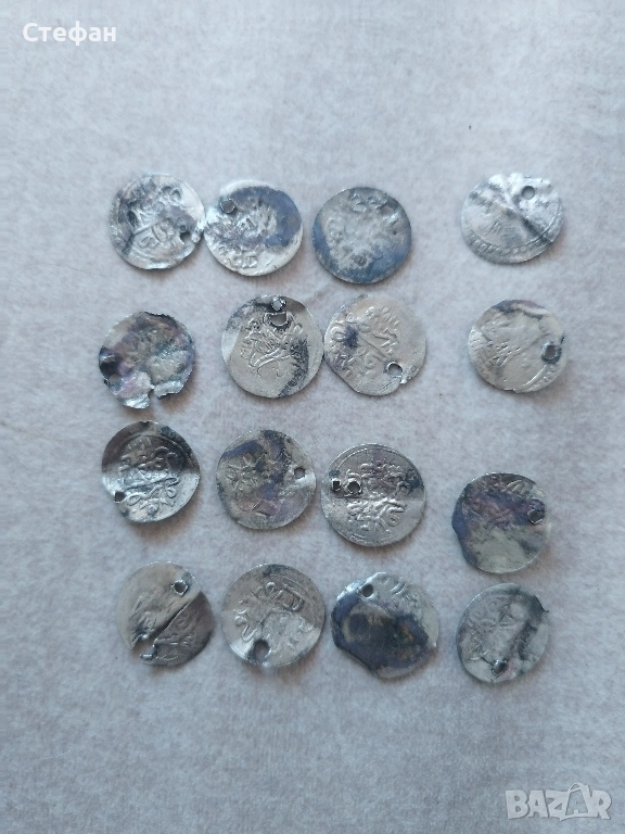 Сребърни турски ахчета., снимка 1