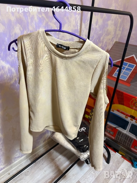 Блузка в бежаво и черно , снимка 1