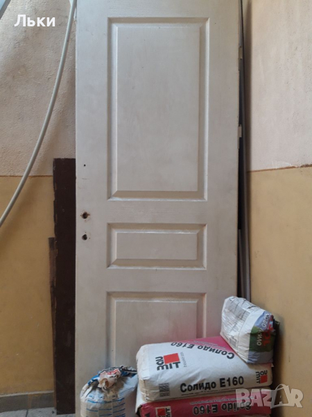 Бяла фалцова врата 75 см на 2 м, снимка 1