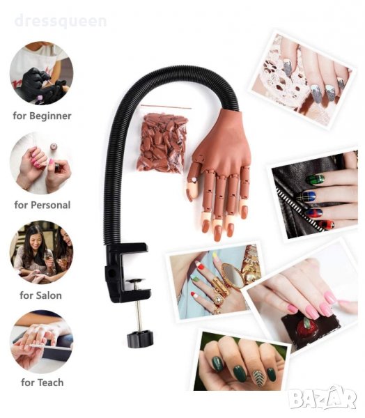 3089 Изкуствена ръка за маникюр със 100 бр. нокти, снимка 1