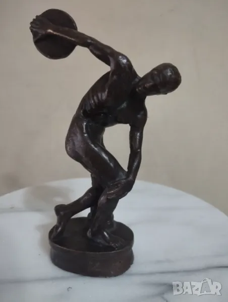 Бронзова статуетка-дискохвъргач, снимка 1