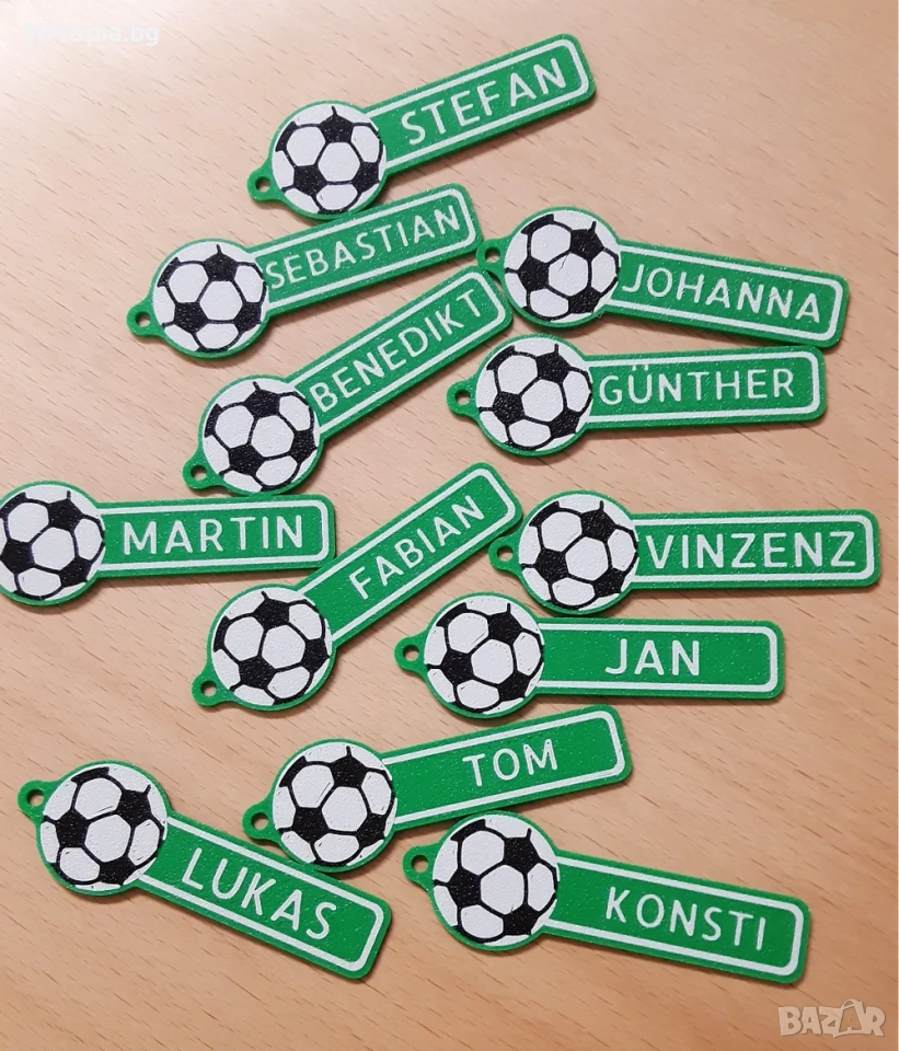 Футболен ключодържател с име, снимка 1