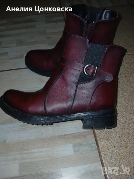 Нови боти цвят бордо, снимка 1