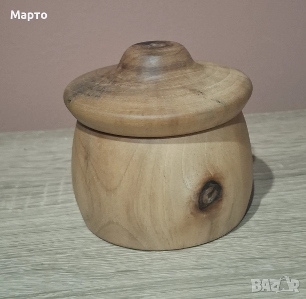 Кутия от масивен орех – ръчна изработка, натурален завършек, снимка 1