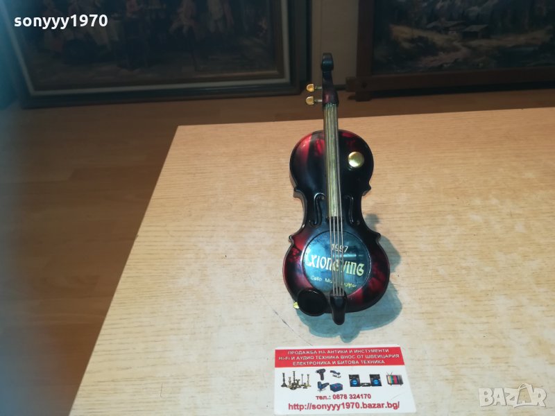 цигулка 20см-запалка и музикална кутия 2302211119, снимка 1