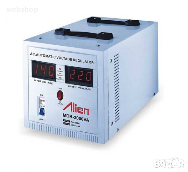 Стабилизатор на напрежение със серво мотор MDR-3000VA 140VAC/260VAC 220VAC 3000VA, снимка 1