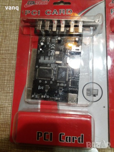 PCI КАРТА;4×USB USB 2.0. .2×1394, снимка 1