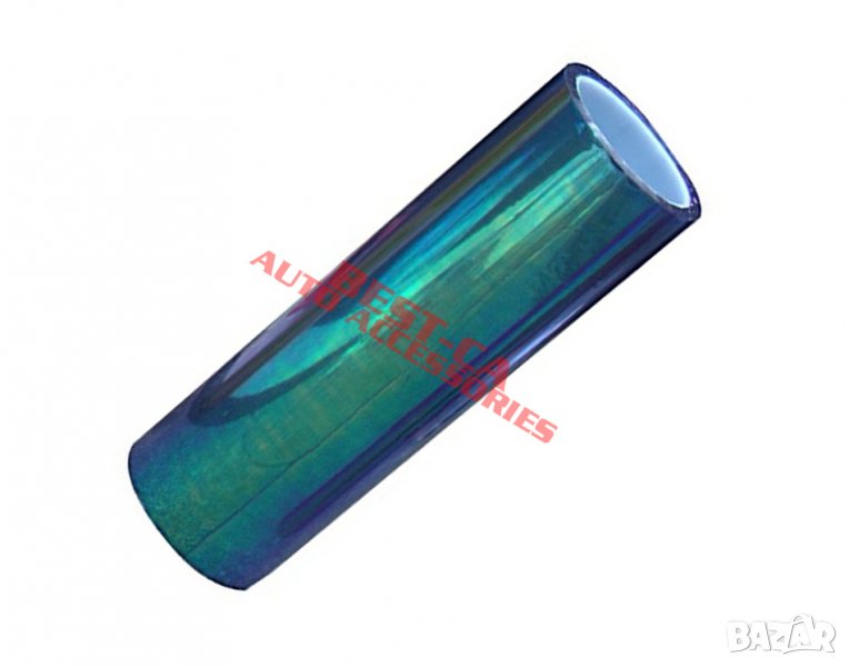 Хамелеоново ( navy blue ) предпазно защитно фолио за фарове, стопове и халогени  100х30 см., снимка 1