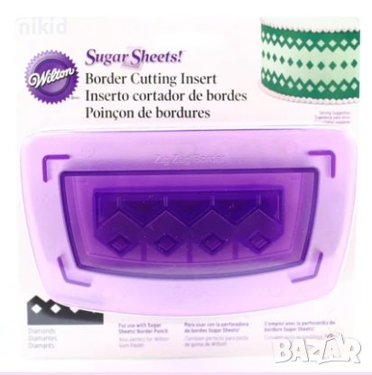  Wilton Diamonds Зиг Заг ромбове резец борд кант пластмасов за вмъкване декор торта фондан, снимка 1