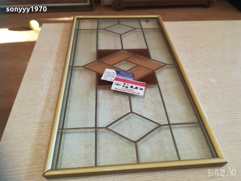 Витраж 64х36см рамка и стъкло 1801212005, снимка 1