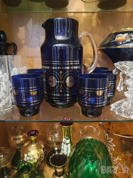 Сервиз кристал позлата , снимка 1