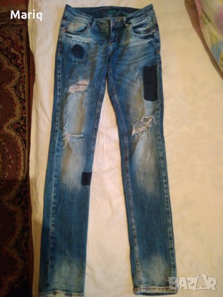 Накъсани Дънки Панталони ХС размер Сини Дънки , снимка 1