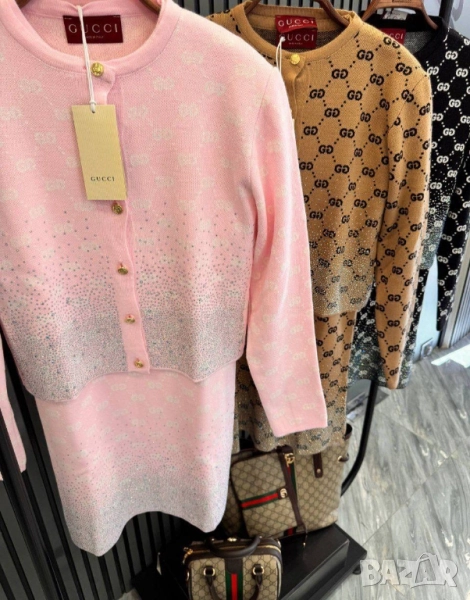 рокля и жилетка gucci с камъни , снимка 1