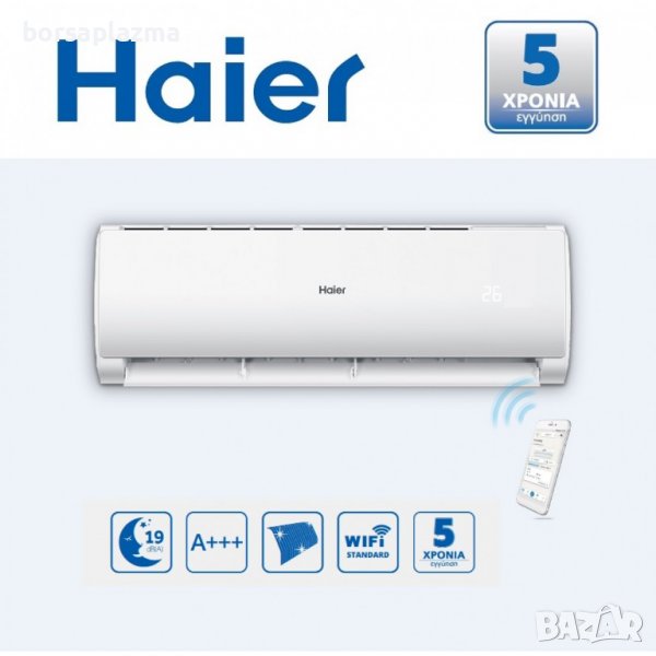 Климатик Haier 12000 BTU Wi-Fi, Self-Clean, Auto Restart, Turbo Cooling, Клас A++, Бял, AS35TAMHRA-C, снимка 1