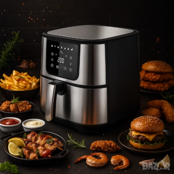 Еър фрайър Scheffler LQ-5001BS – 5.5L здравословно готвене с до 80% по-малко мазнина, снимка 1