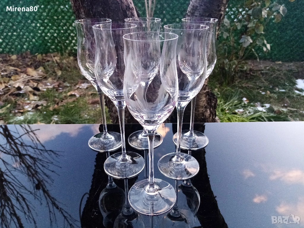 Кристален сервиз за вино, снимка 1