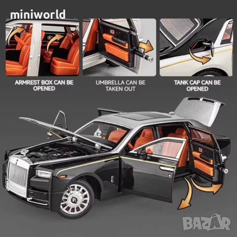 Rolls-Royce Phantom VIII 2021 - мащаб 1:18 на Paudi моделът е нов в кутия, снимка 3 - Колекции - 51641912