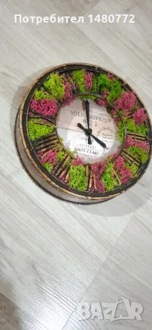 Стенен часовник със скандинавски мъх , снимка 14 - Стенни часовници - 48490646