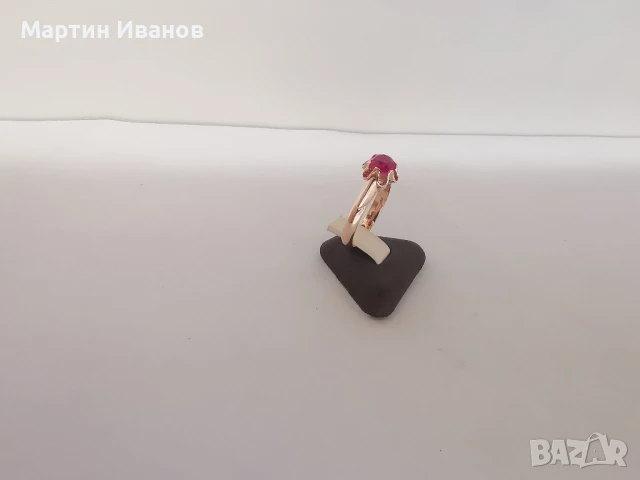 Златен руски пръстен с рубин 7, снимка 3 - Пръстени - 50558802