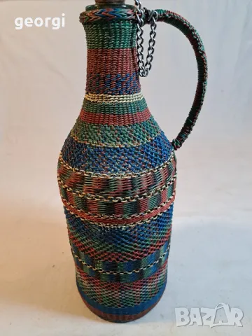 ретро плетено шише дамаджана  3/2