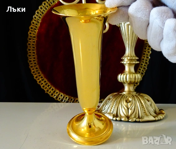 Позлатена чаша,ваза BMF от бронз. 
