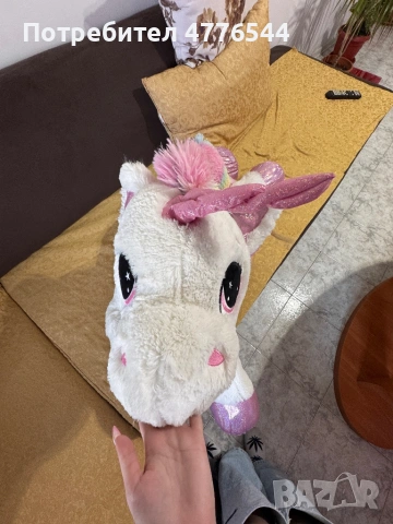 Продавам чисто нов голям плюшен еднорог , снимка 3 - Плюшени играчки - 53963541
