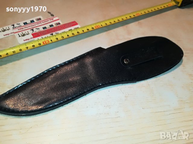 КАНИЯ ЗА НОЖ ЧЕРНА КОЖА 2310221140, снимка 3 - Колекции - 38422852
