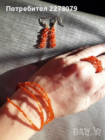 Комплекти бижута от полускъпоценни камъни - ръчна изработка, снимка 6 - Бижутерийни комплекти - 44733843