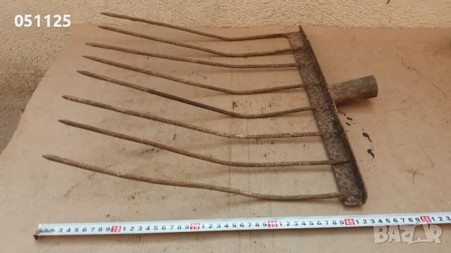 стара голяма вила за сено , снимка 6 - Антикварни и старинни предмети - 50596377