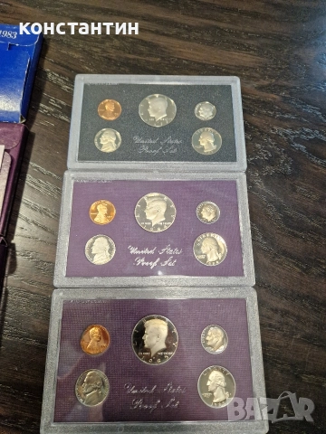 сет монети САЩ 1983,1984 и 1985г, снимка 2 - Нумизматика и бонистика - 52748594
