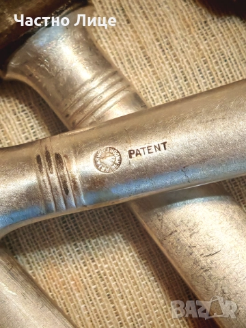 Пет Немски Старинни Дълбоко Посребрени Ножове Нож 1900те г  ART- KRUPP BERNDORF PATENT , снимка 3 - Антикварни и старинни предмети - 51934783
