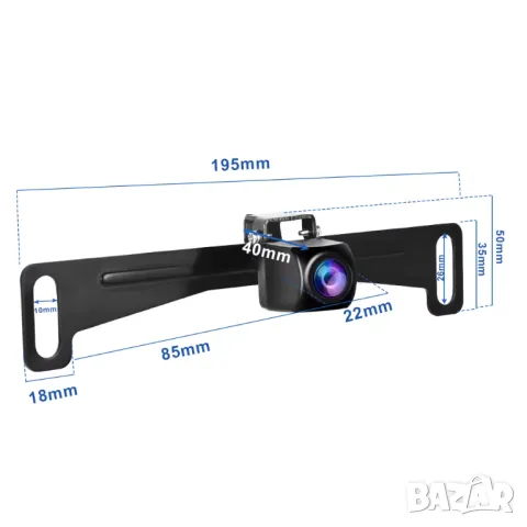 Камера за мултимедия, задно виждане, навигация, HD, камера за кола, автомобил, заден ход, паркиране, снимка 6 - Аксесоари и консумативи - 49944282